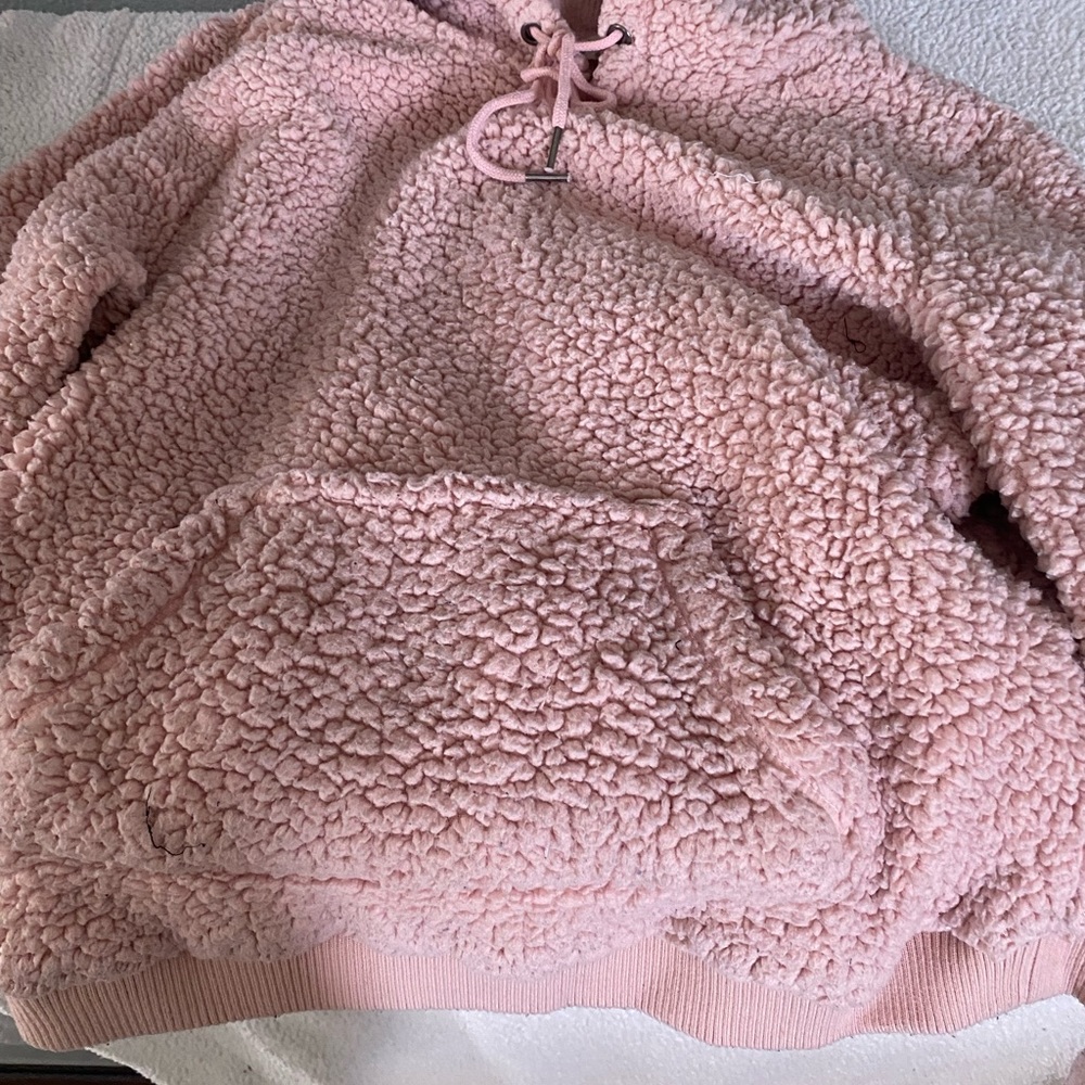 Love tree pink fluffy hoodie size medium